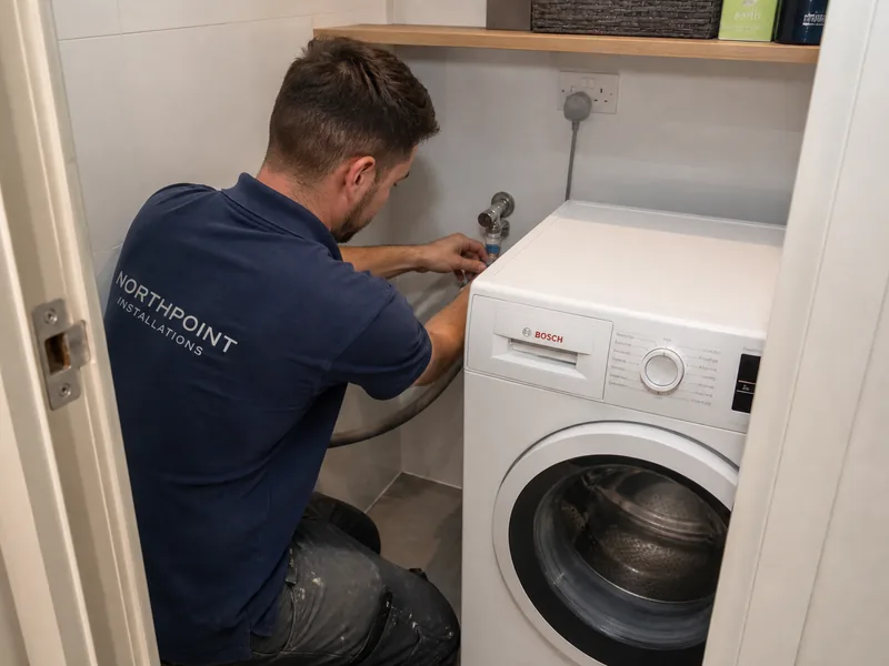 Household appliance installation in a Dubai apartment